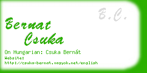 bernat csuka business card